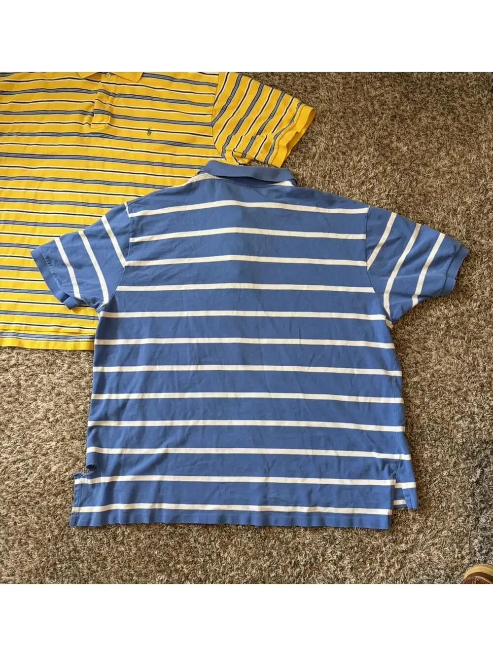 Lot Of 4 - Polo Ralph Lauren Men’s Size 4XB Short Sleeve Polo Shirts Striped